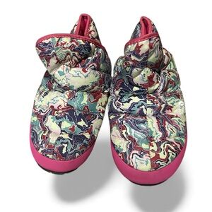 The North Face Kids Thermoball Traction Booties- Pink and Multicolor